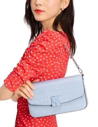 Kate Spade New York Dakota Croc-embossed Medium Convertible Shoulder Bag North Star 