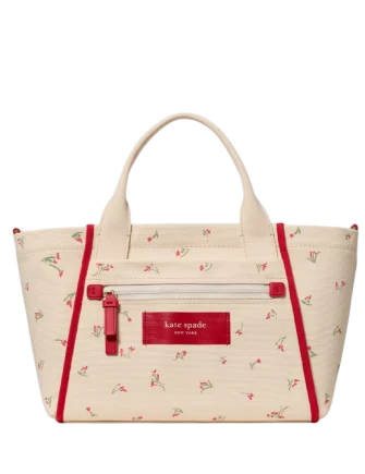 Kate Spade New York Dash Vibrant Buds Canvas Tote Bag