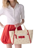Kate Spade New York Dash Vibrant Buds Canvas Tote Bag Cream