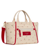 Kate Spade New York Dash Vibrant Buds Canvas Tote Bag Cream