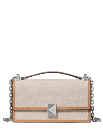 Kate Spade New York Deco Canvas Mini Crossbody Bag Natural 