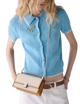 Kate Spade New York Deco Canvas Mini Crossbody Bag Natural 
