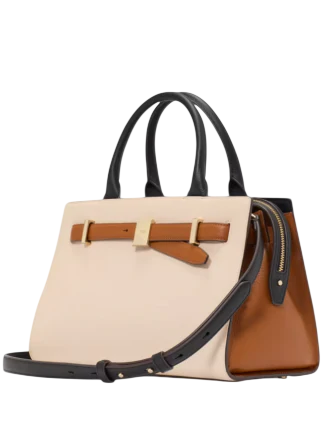 Kate Spade New York Deco Colorblocked Medium Satchel  Milk Glass 