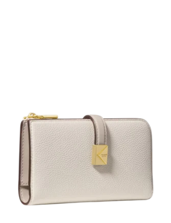 Kate Spade New York Deco Colorblocked Zip Slim Wallet Cashew Milk
