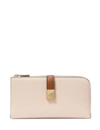 Kate Spade New York Deco Colorblocked Zip Slim Wallet  Milk Glass 