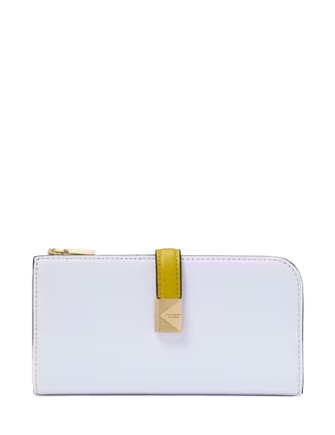 Kate Spade New York Deco Colorblocked Zip Slim Wallet Pale Sapphirine