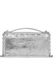 Kate Spade New York Deco Crinkle Metallic Mini Crossbody Bag Silver