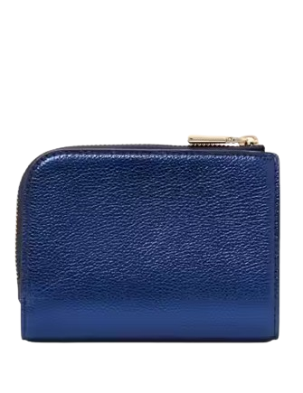 Kate Spade New York Deco Metallic Small Compact Wallet Navy