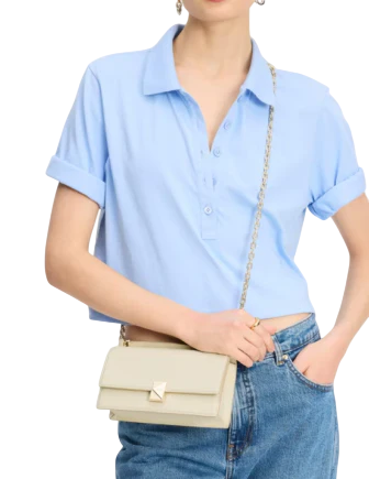 Kate Spade New York Deco Mini Flap Chain Crossbody Sweet Cream