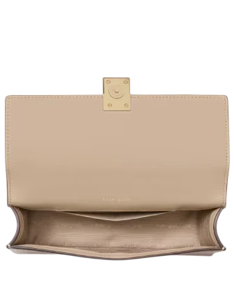 Kate Spade New York Deco Mini Flap Chain Crossbody Timeless Taupe