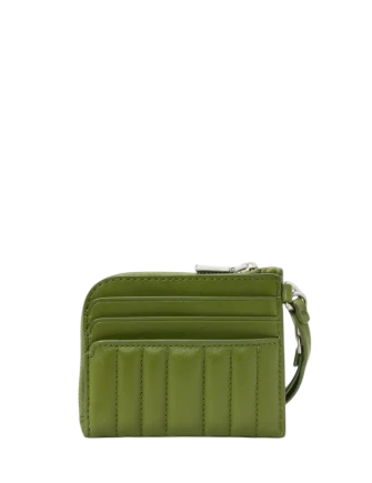 Kate Spade New York Deco Quilted Card Case Wristlet Jungle Vine