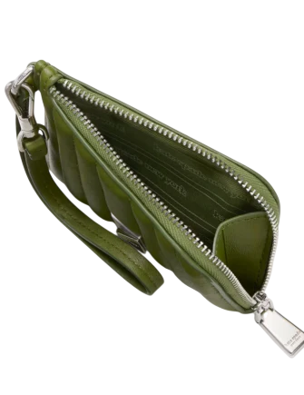 Kate Spade New York Deco Quilted Card Case Wristlet Jungle Vine