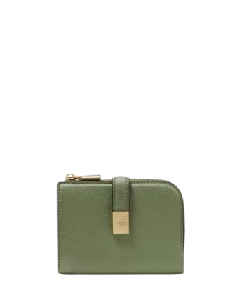 Kate Spade New York Deco Small Compact Wallet Olive Leaf