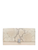 Kate Spade New York Deco Snake Embossed Large Flap Wallet Neutral