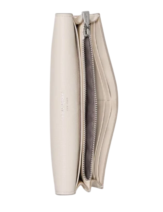 Kate Spade New York Deco Snake Embossed Large Flap Wallet Neutral