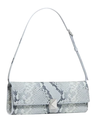 Kate Spade New York Deco Snake Embossed Soft Mini Shoulder Bag Pale Sapphirine