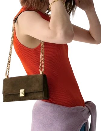 Kate Spade New York Deco Suede Mini Crossbody Burnt Sage
