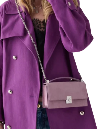 Kate Spade New York Deco Suede Mini Crossbody Market Purple