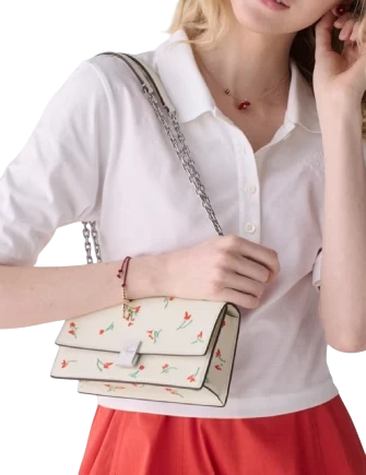 Kate Spade New York Deco Vibrant Buds Mini Crossbody Bag Cream