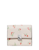 Kate Spade New York Deco Vibrant Buds Small Flap Wallet Cream