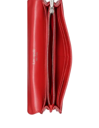 Kate Spade New York Deco Wavy Large Flap Wallet Heirloom Tomato