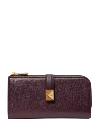 Kate Spade New York Deco Zip Slim Wallet Blackberry Jam
