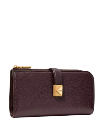 Kate Spade New York Deco Zip Slim Wallet Blackberry Jam