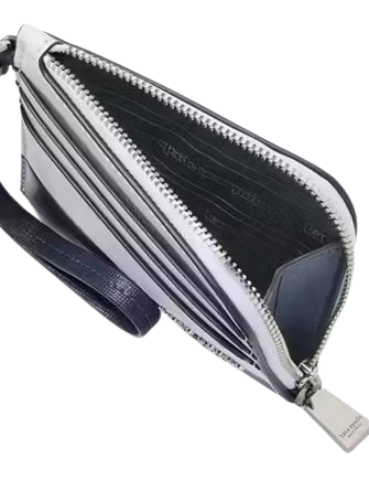 Kate Spade New York Devin Colorblocked Coin Card Case Wristlet Pale Sapphirine 