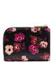 Kate Spade New York Devin Fall Poppies Small Compact Wallet Black