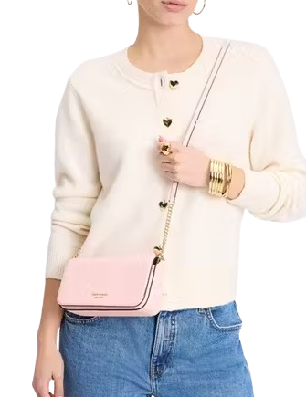 Kate Spade New York Devin Flap Chain Wallet Pastry Pink