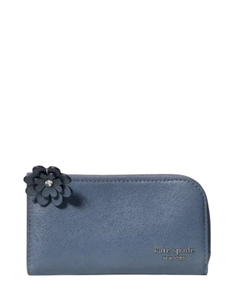 Kate Spade New York Devin Glazed Small Bifold Wallet Cinder Grey