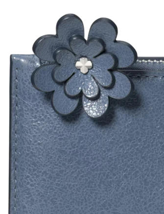 Kate Spade New York Devin Glazed Small Bifold Wallet Cinder Grey