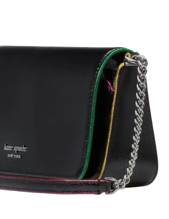 Kate Spade New York Devin Glitter Edge Flap Chain Wallet