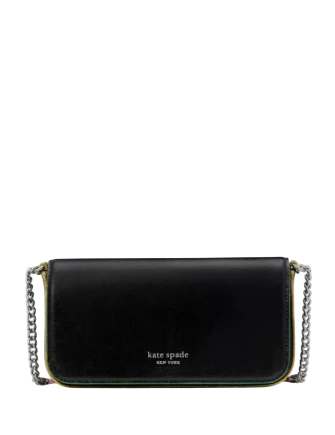 Kate Spade New York Devin Glitter Edge Flap Chain Wallet