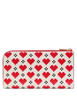 Kate Spade New York Devin Pixel Hearts Zip Around Continental Wallet Cream