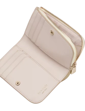 Kate Spade New York Devin Small Compact Wallet Sweet Cream