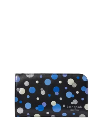 Kate Spade New York Devin Space Dot Medium Bifold Wallet Black Multi