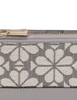 Kate Spade New York Devin Spade Flower Jacquard Bifold Wallet Gray