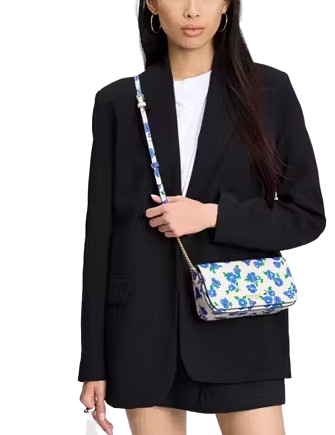 Kate Spade New York Devin Springtime Blooms Flap Chain Wallet Cream