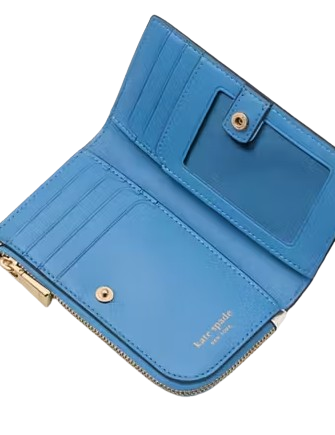 Kate Spade New York Devin Springtime Blooms Small Slim Bifold Wallet Cream Multi