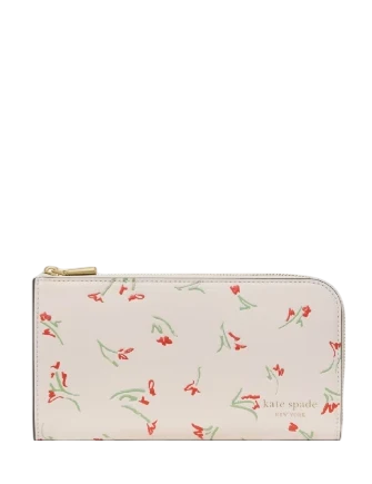 Kate Spade New York Devin Vibrant Buds Zip Around Continental Wallet