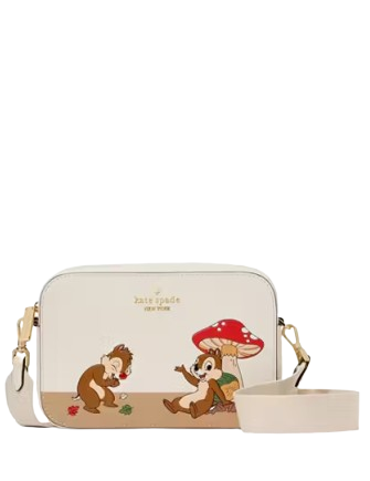 Kate Spade New York Disney X KSNY Chip N Dale Mini Camera Bag  Meringue 