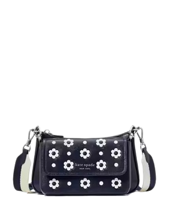 Kate Spade New York Double Up Daisy Dot Crossbody Parisian Navy