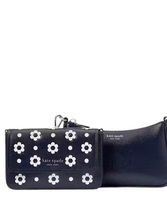 Kate Spade New York Double Up Daisy Dot Crossbody Parisian Navy