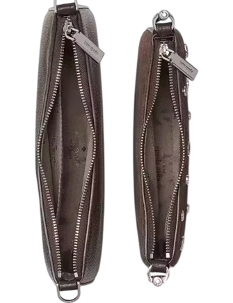 Kate Spade New York Duet Suede Studs Small Crossbody Hot Fudge