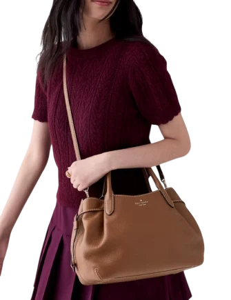 Kate Spade New York Dumpling Large Satchel Bag Warm Gingerbread