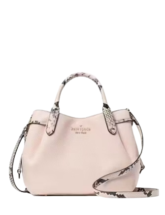 Kate Spade New York Dumpling Snake Embossed Small Satchel Powdered Sugar