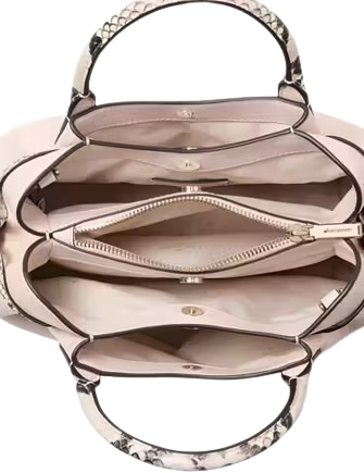 Kate Spade New York Dumpling Snake Embossed Small Satchel Powdered Sugar