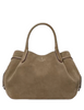 Kate Spade New York Dumpling Suede Large Satchel Bag Driftwood