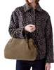 Kate Spade New York Dumpling Suede Large Satchel Bag Driftwood